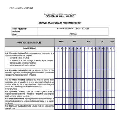 Gantt 1º semestre 2017
