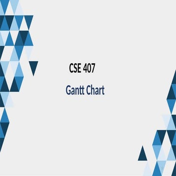 Gantt Chart6 A Gantt chart is a visual project management tool used to plan, ...
