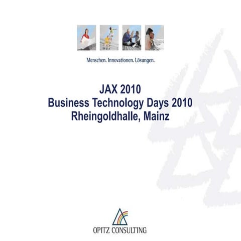 Ganz Huxley, Schöne neue SOA-Welt  - Jax 2010 - OPITZ CONSULTING - Niko Köbler