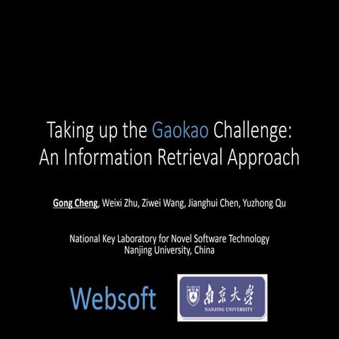 Taking up the Gaokao Challenge: An Information Retrieval Approach