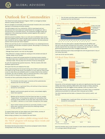Outlook For Commodities