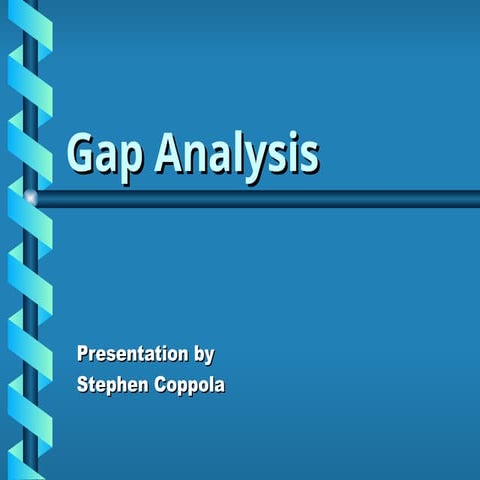 GapAnalysis in Manufacturing System Management