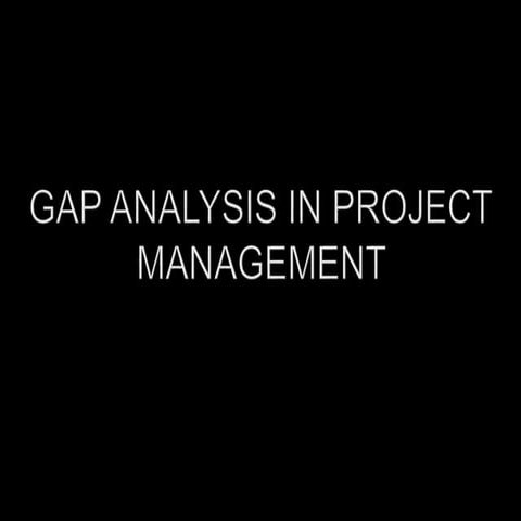 Gap analysis in project management