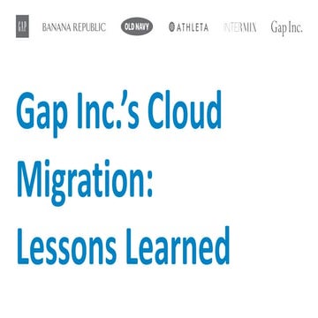 Cloud Platform Adoption: Lessons Learned