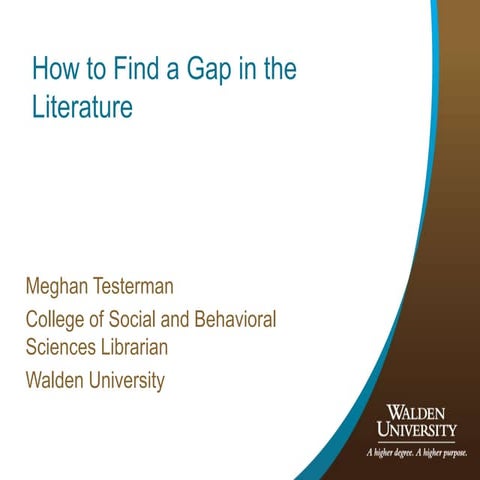 How to find the Gap in the literature PH