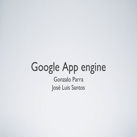 Peno 3 Google App Engine introduction
