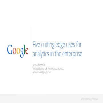 Five Cutting Edge Uses for Analytics in the Enterprise