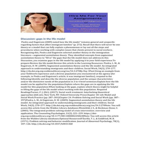 gaps in the life model.docx