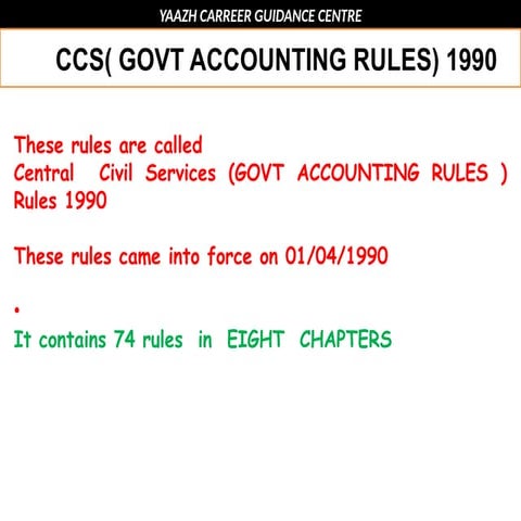GAR 1990 FOR CENTRAL GOVERNMENT EMPLOYEES | PPTX