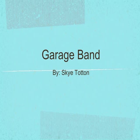 Garage band project 