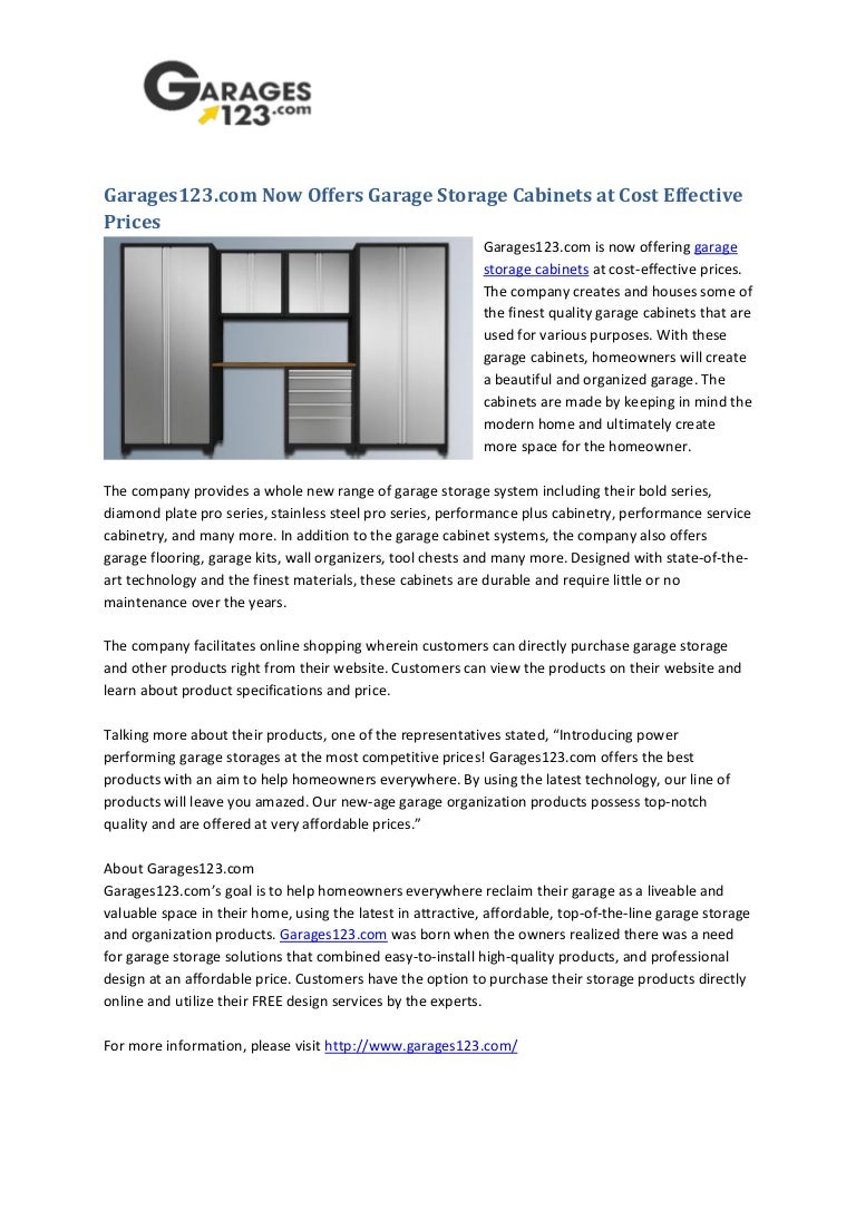 modern garage storage on Garages123 Com Now Offers Garage Storage Cabinets At Cost Effective P