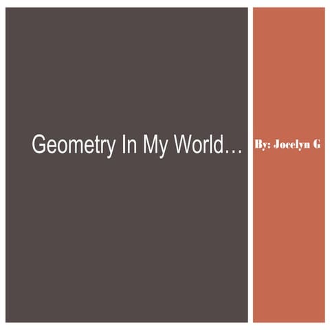Geometry in My World (JG)
