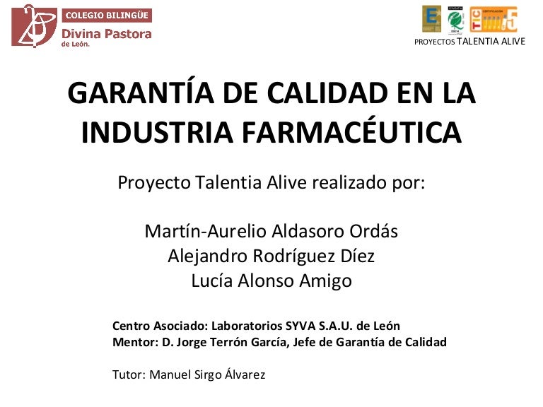 Garantía de calidad en la industria farmacéutica