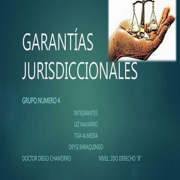 Garantías jurisdiccionales