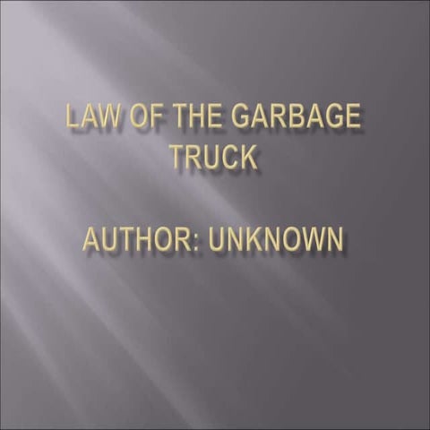 Law of garbage