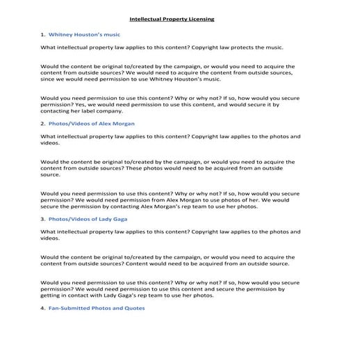 Intellectual Property Licensing Examples | PDF