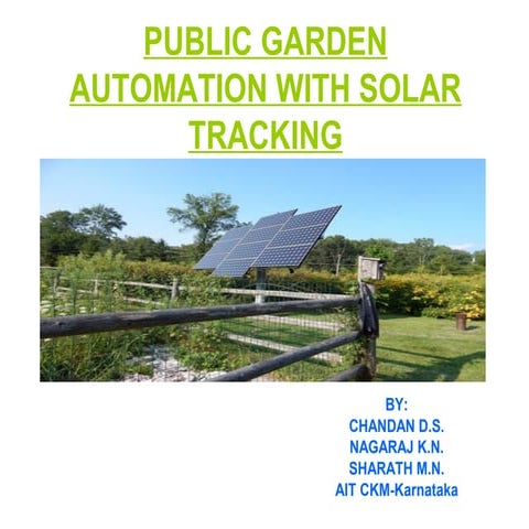 Public Garden automation with solar tracker by SNCP-CKM
