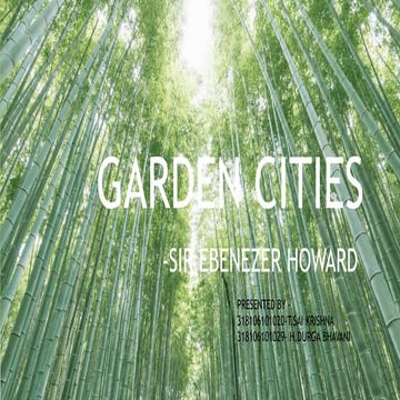 Garden cities by ebenezer howard