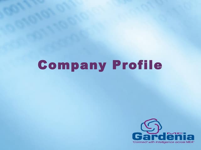 Gardenia company profile 