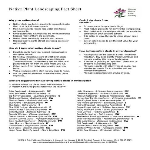 Gardening with Native Plants - Kansas Native Plant Society