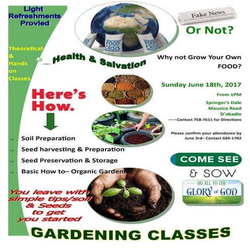 Gardening class flyer