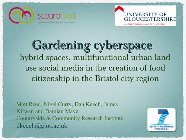 Gardening Cyberspace Dan Keech