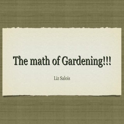 Gardening e notebook