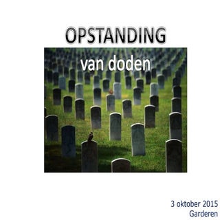 wat is opstanding van doden?