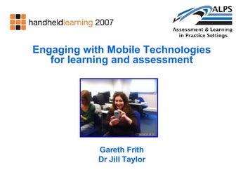 Gareth Frith & Dr Gill Taylor, ALPS