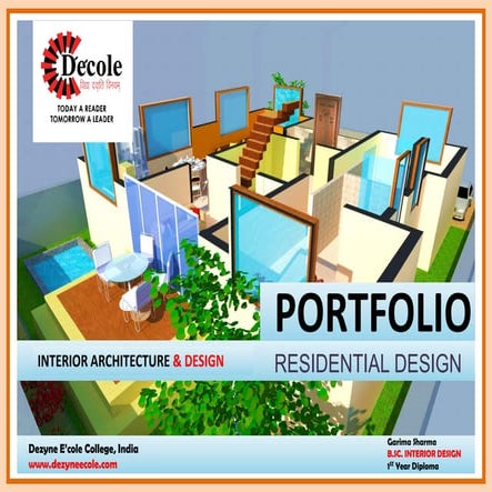 Garima Sharma B.Sc. Interior Design  (Residential Design  portfolio)