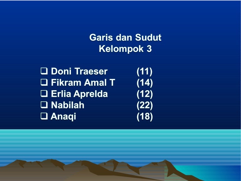 Garis Dan Sudut Kelas 7