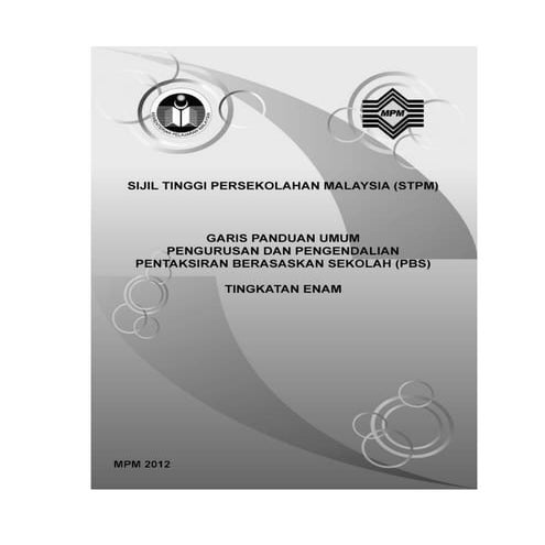 Garis Panduan PBS Tingkatan Enam