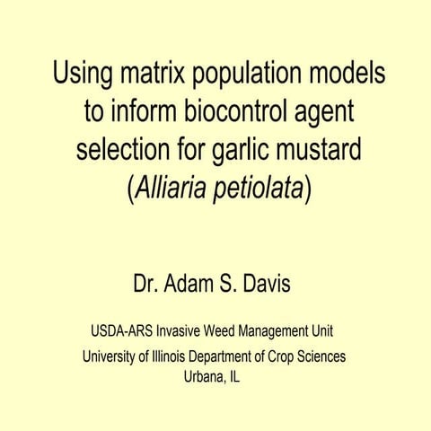 Garlic Mustard Demography