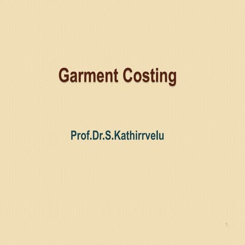 Garment costing ppt