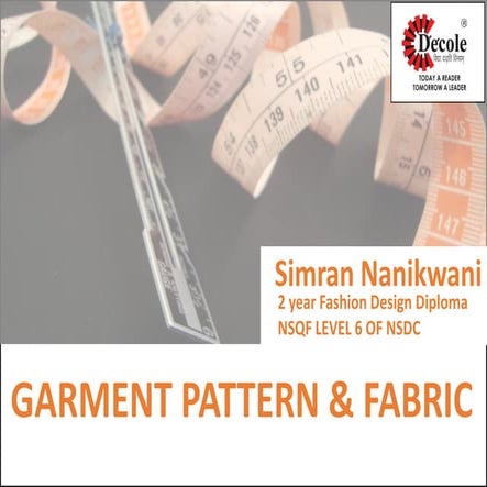 Garment pattern and fabric