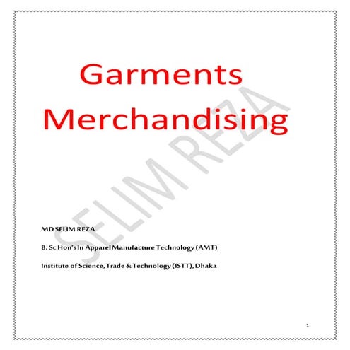 Garments merchandising