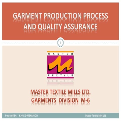 Garments production process & quality assurance