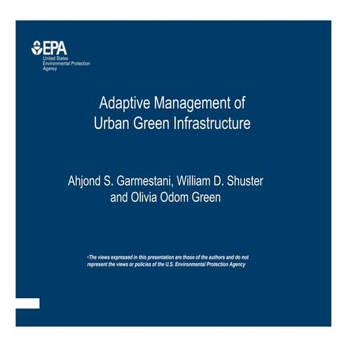 Garmestani   adaptive management for ecosystems