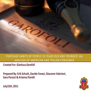 Purchase Habits of people 35 years ...