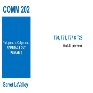 Garret t8 - Interviews