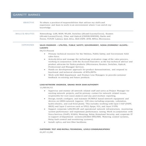 Garrett Barnes Resume 2016 LinkedIn