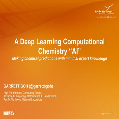 Garrett Goh, Scientist, Pacific Northwest National Lab 