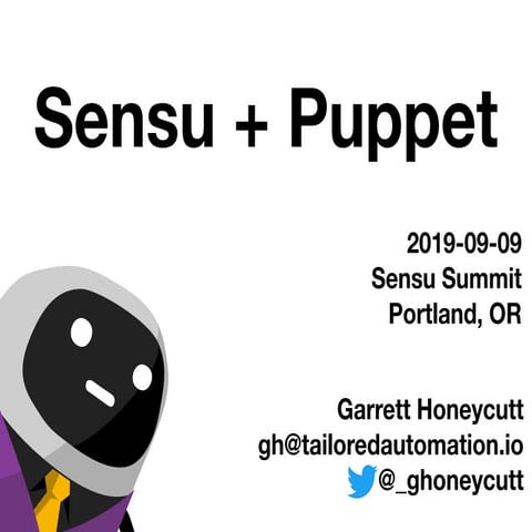 Ecosystem session: Sensu + Puppet