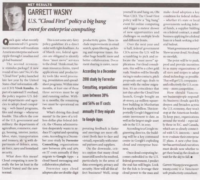 US Cloud First policy a big bang ev...