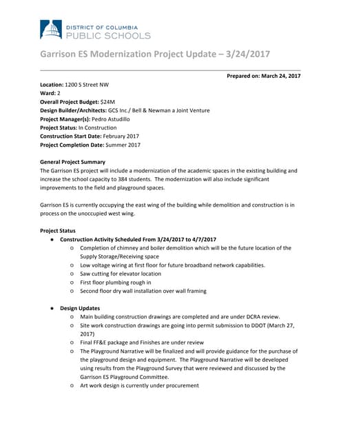 Garrison Elementary School Communit...