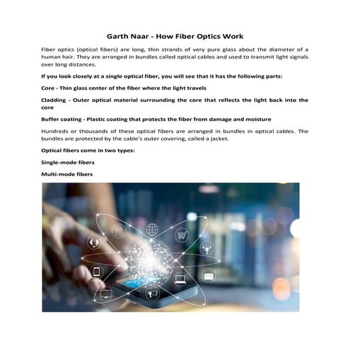 Garth naar - how fiber optics work