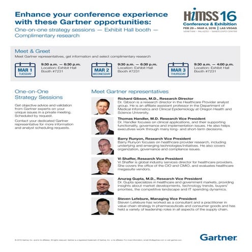 Gartner at HIMSS16 PDF