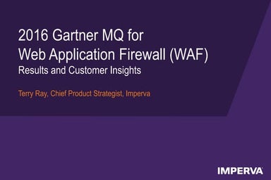 Gartner MQ for Web App Firewall Webinar