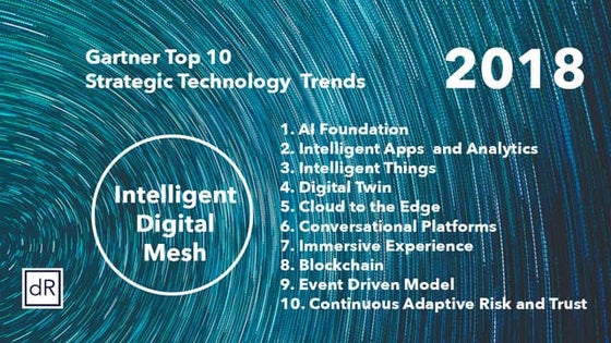 Gartner Top 10 Strategy Technology Trends 2018