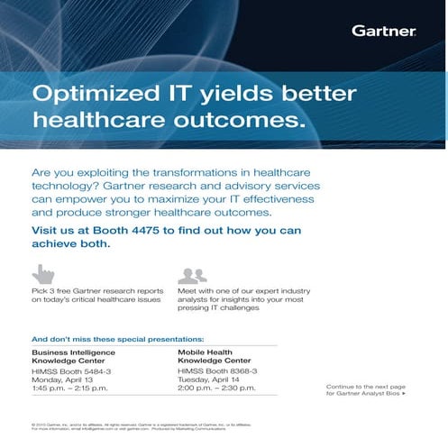 Gartner at HIMSS15 - Chicago
